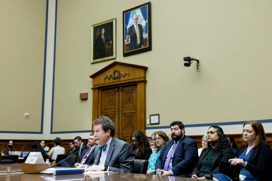 FDA Commissioner Robert Califf at a House Oversight and Accountability Committee hearing in Washington on Thursday
